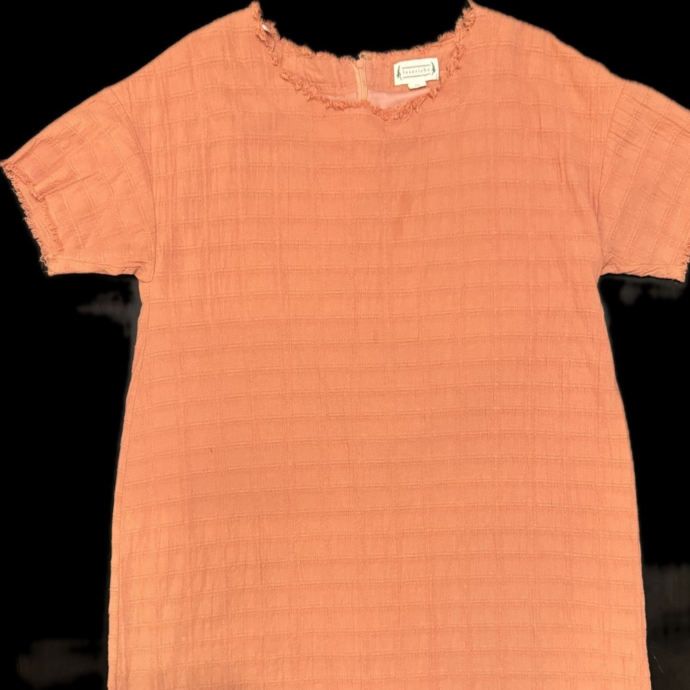 Dress, 1X, new without tags, orange/pink- light terracotta color